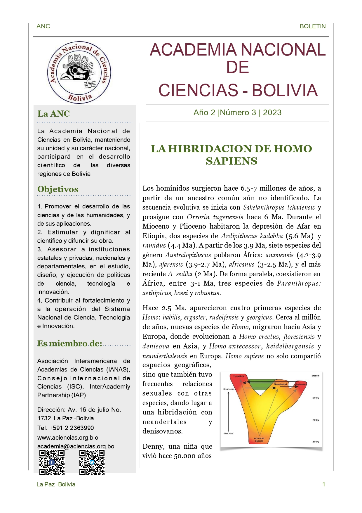 Portada del boletín