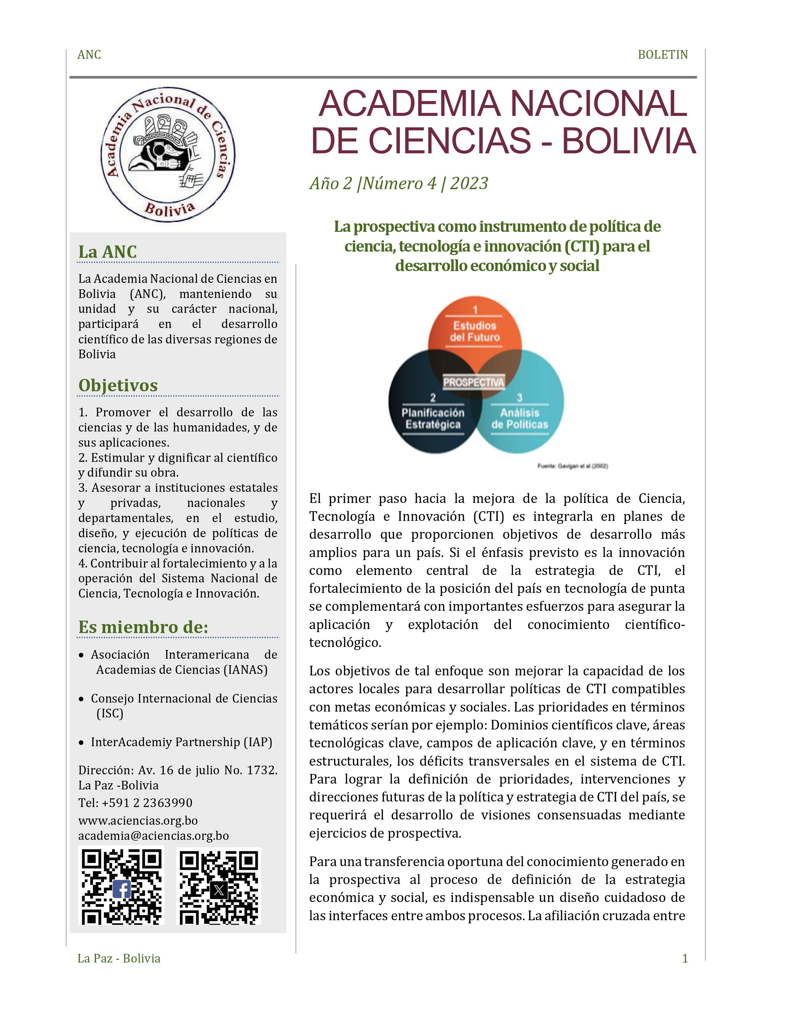 Portada del boletín