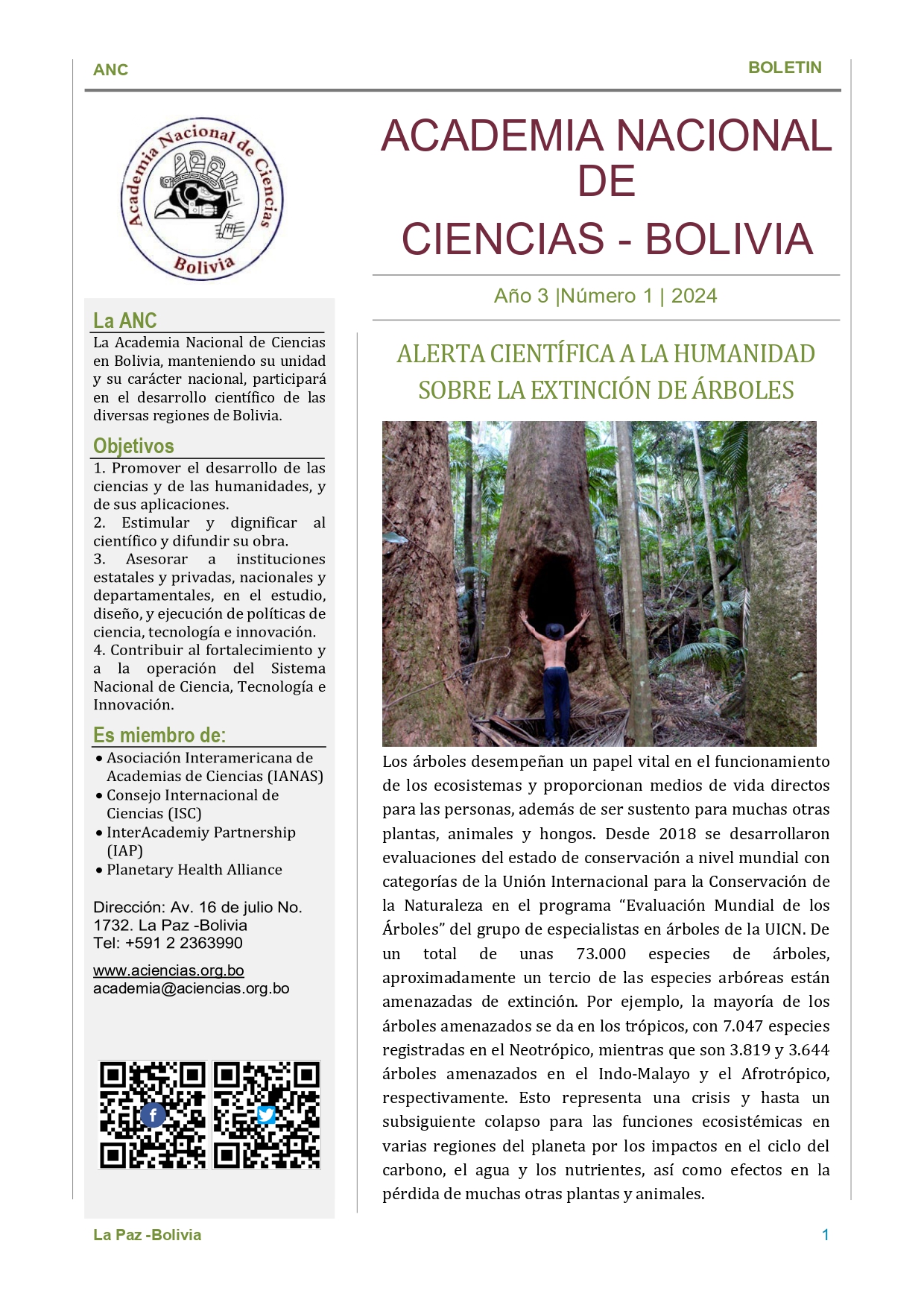 Portada del boletín