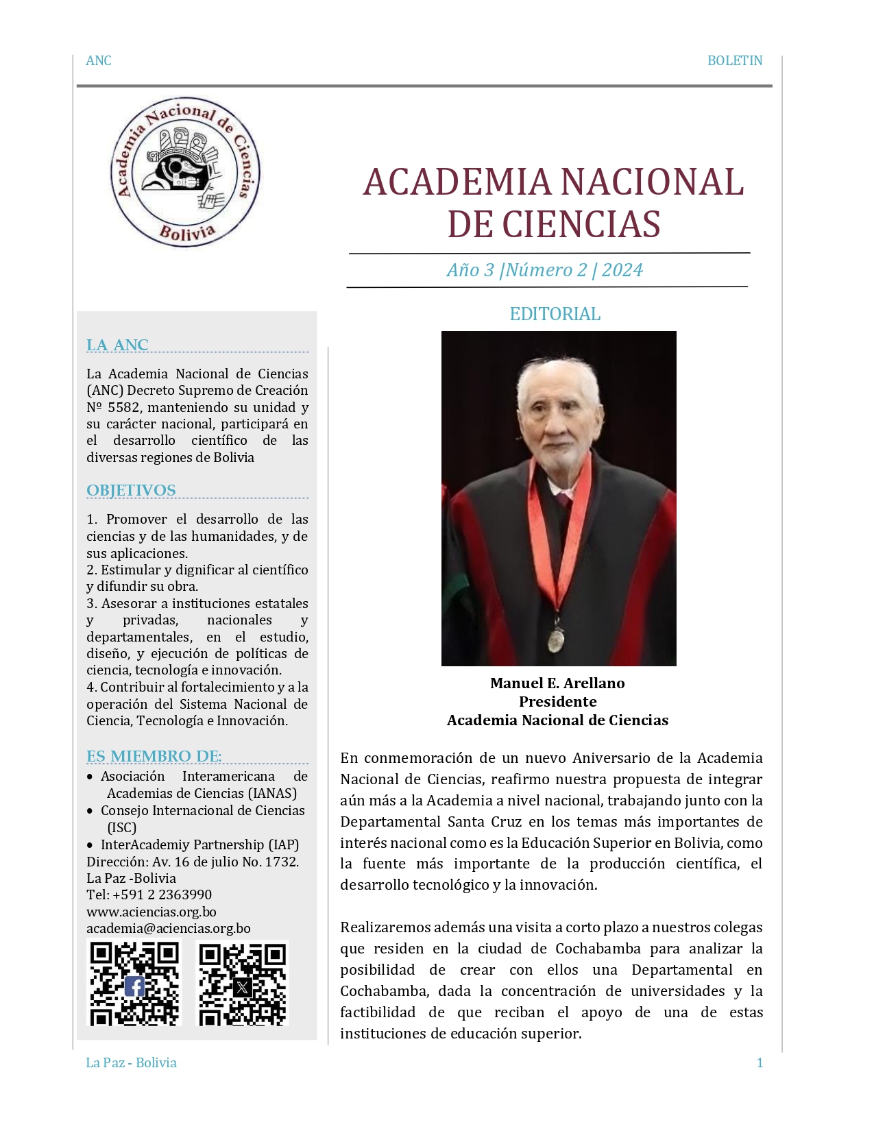 Portada del boletín