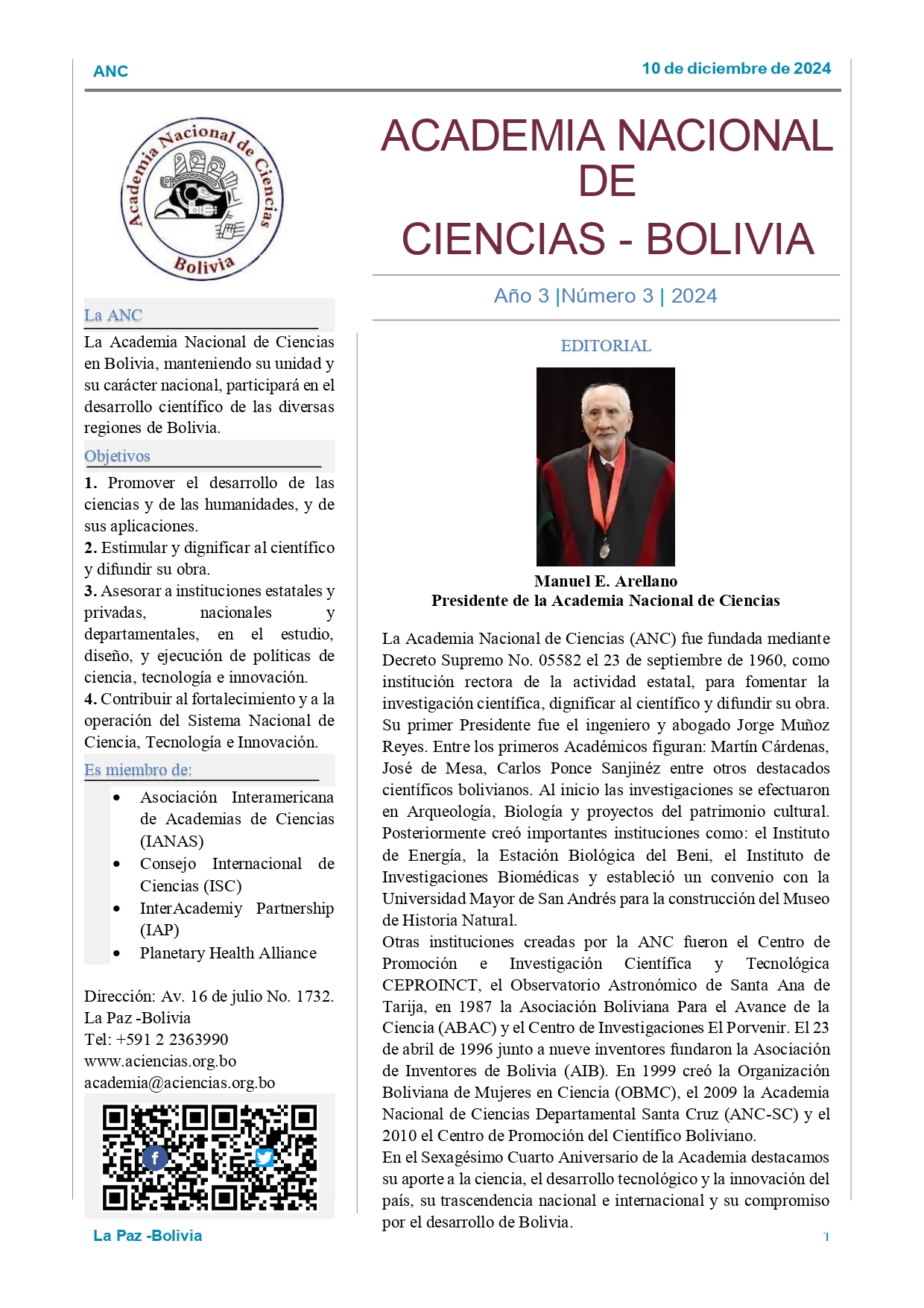 Portada del boletín